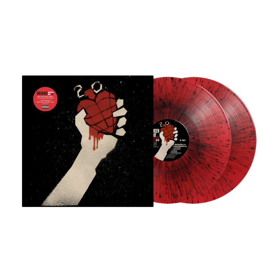 GREEN DAY - AMERICAN IDIOT (20TH ANNIVERSARY RED & BLACK SPLATTER VINYL)