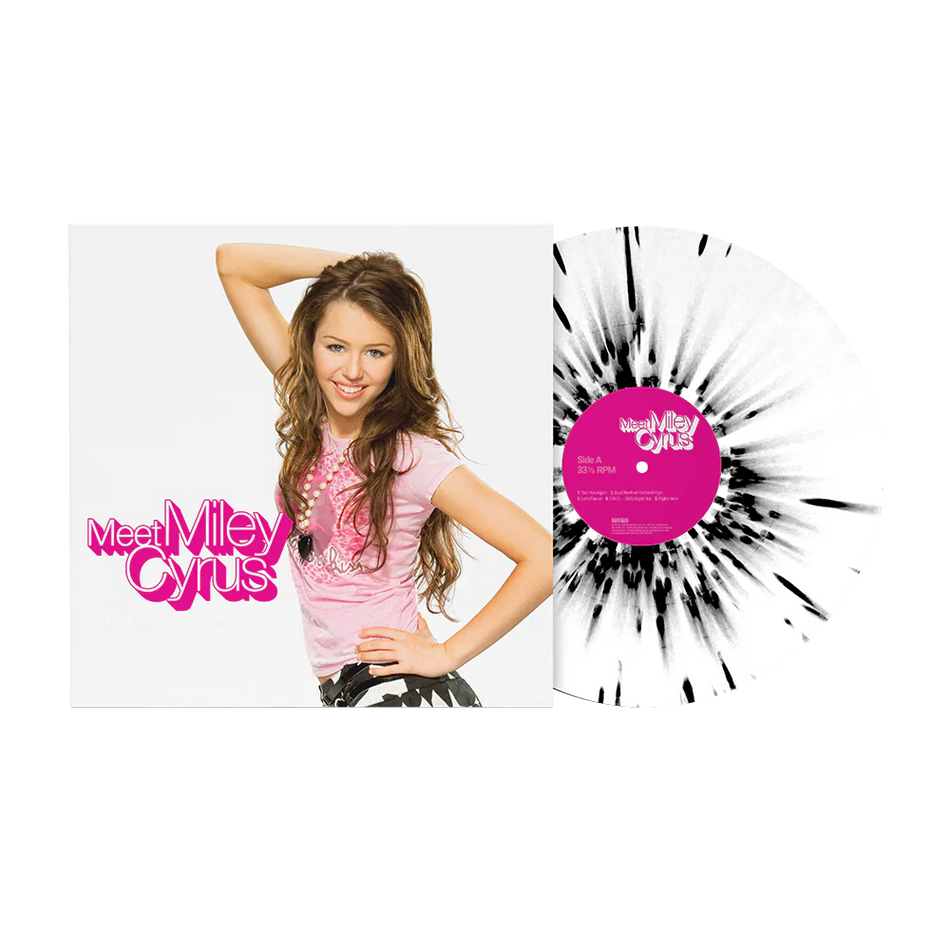 MILEY CYRUS - MEET MILEY CYRUS  (WHITE/BLACK SPLATTER VINYL)