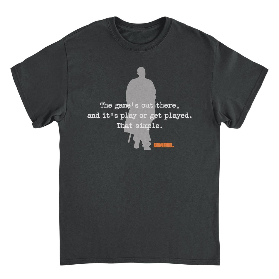 The Wire Omar Silhouette Quote Black T-Shirt