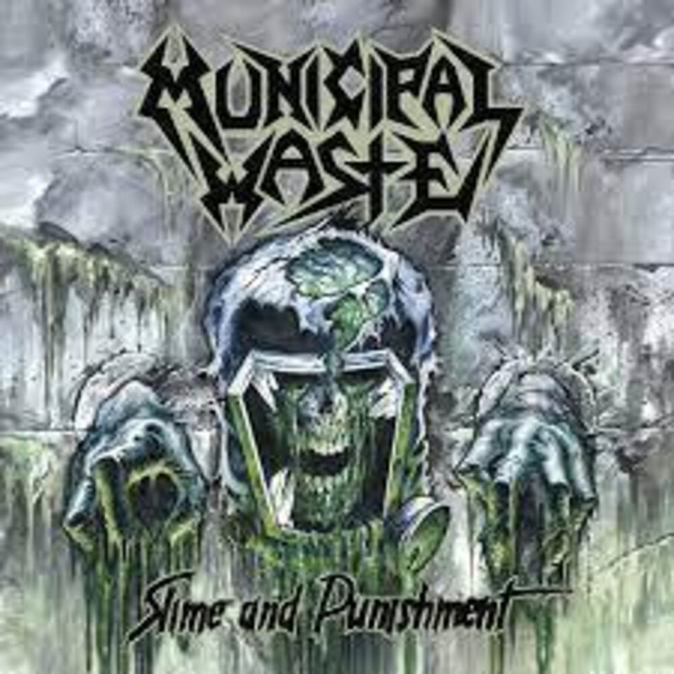 Municipal Waste - Slime & Punishment (Gray & Mint Swirl w/ Black Splatter)